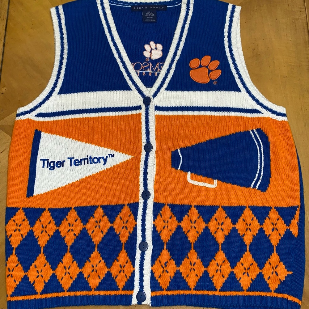 Vintage Clemson Ladies Birch Brothers Collegiate Sweater Vest